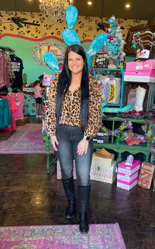 Leopard Crop Jacket